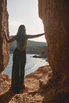 Long Joy Dress in Black Mousseline