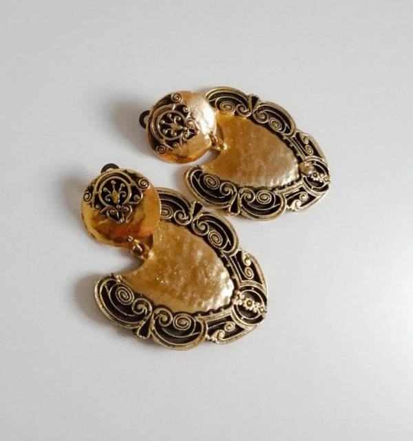 XXL Gold Baroque earrings