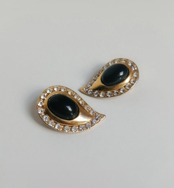Black & Gold Drops earrings