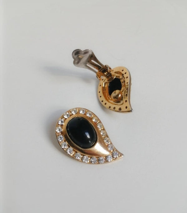 Black & Gold Drops earrings