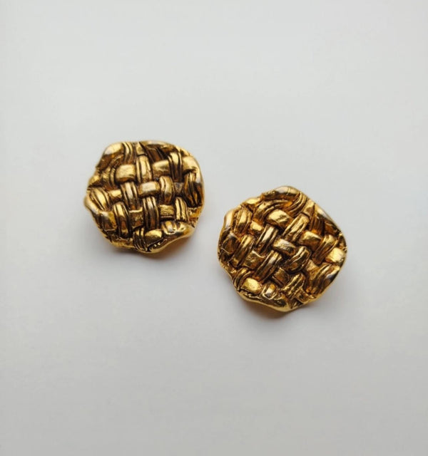 XXL Gold Couture Braided earrings