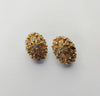 Gold Hedgehog Strass earrings