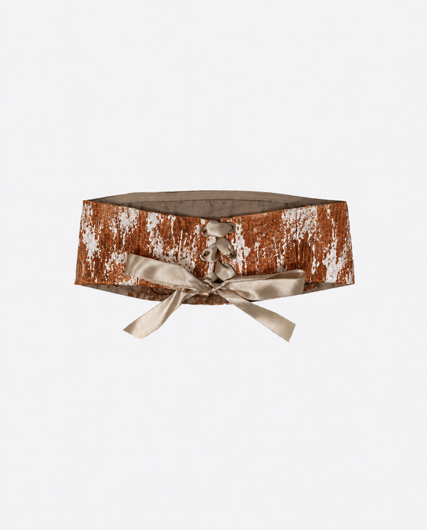 Angie Mini Bustier in  Bronze Camouflage