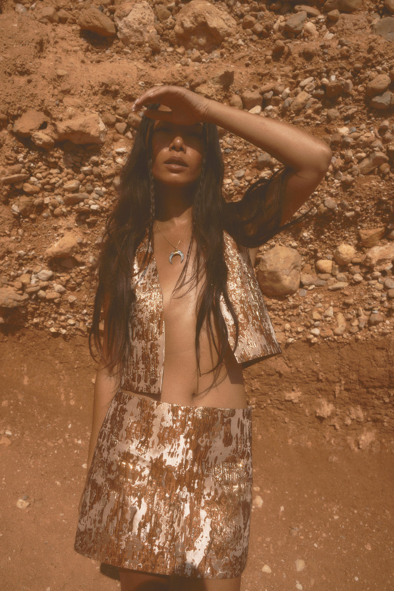 Comporta Vest in Bronze Camouflage