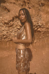 Mini skirt in Bronze Camouflage