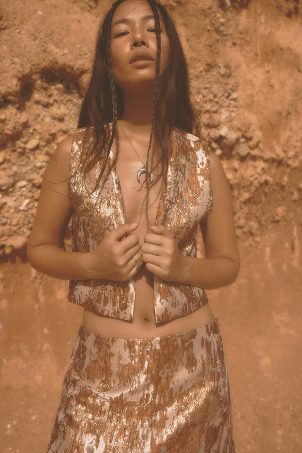 Comporta Vest in Bronze Camouflage