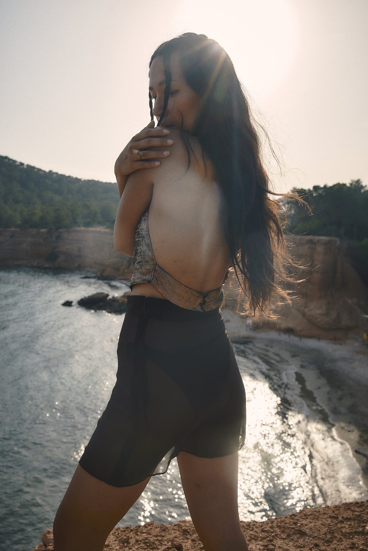 Elena Mini Skirt in Brown