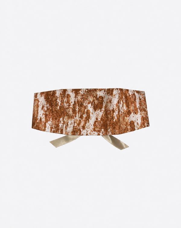 Angie Mini Bustier in  Bronze Camouflage