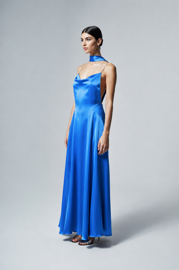 Jenna Long Dress in Baby Blue