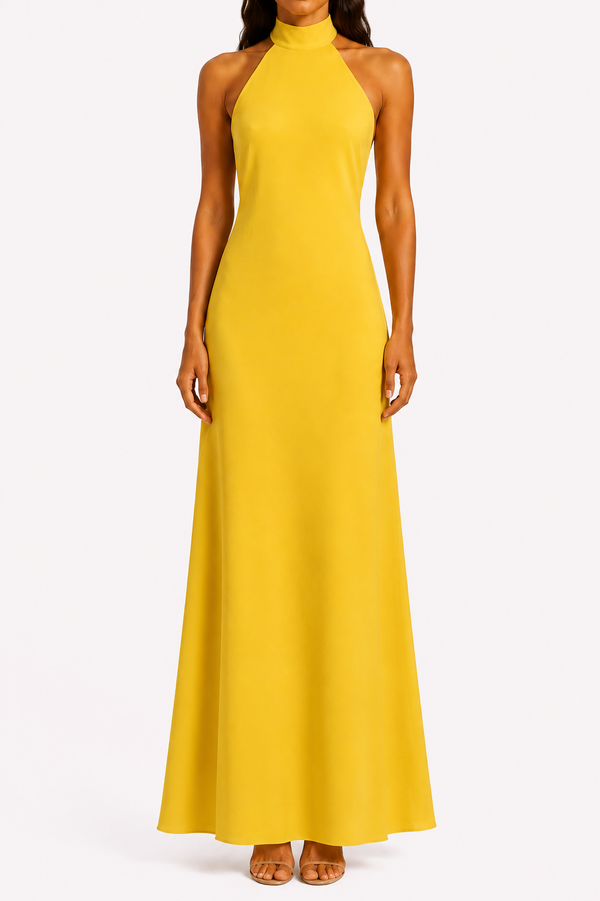 Joy Long Dress in Yellow