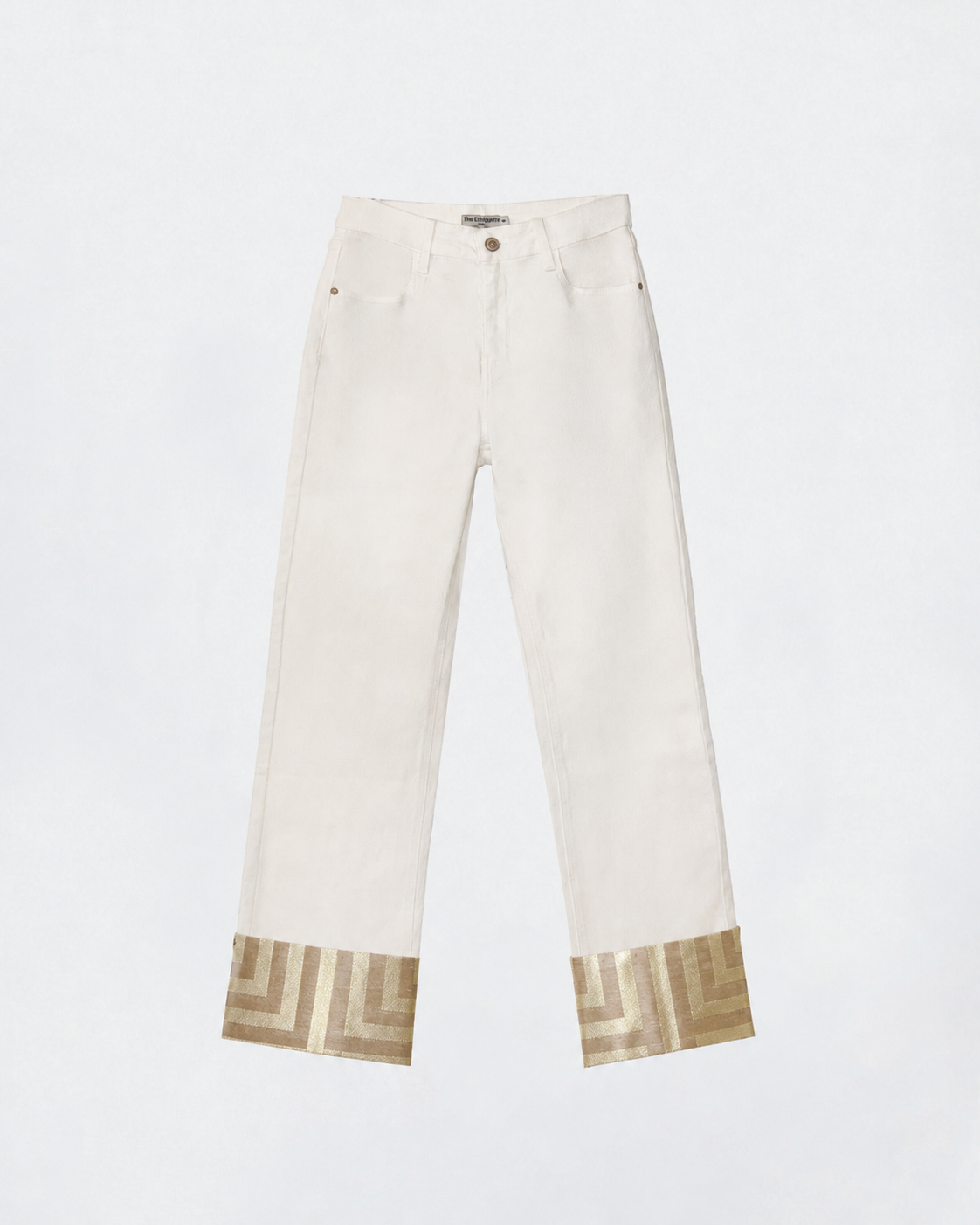 Narcisse straight-leg white jeans in Orphee — upcycled denim The Ethiquette Paris