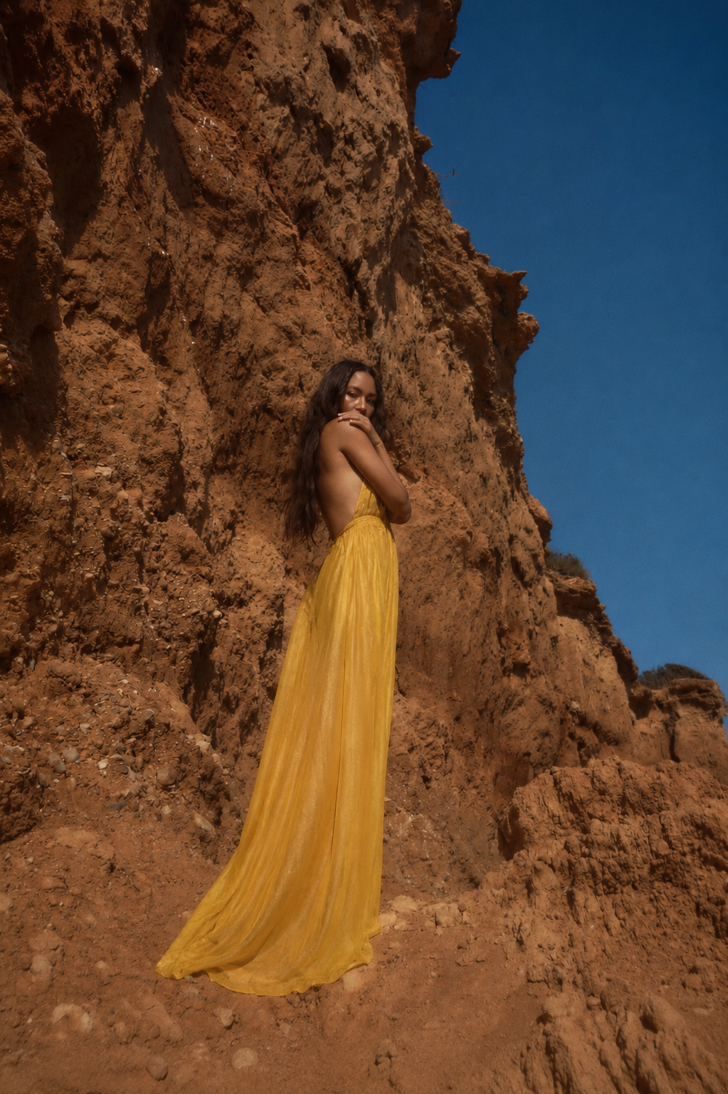 Joy Long Dress in Yellow