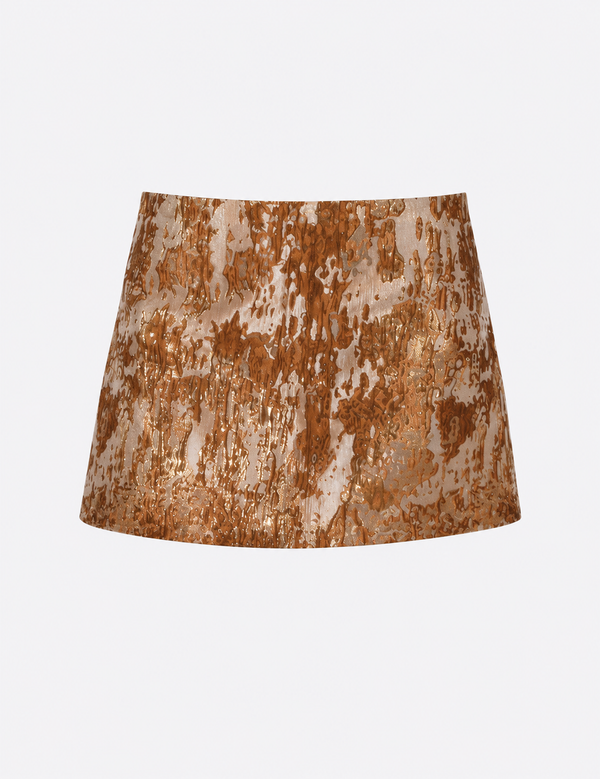 Mini skirt in Bronze Camouflage
