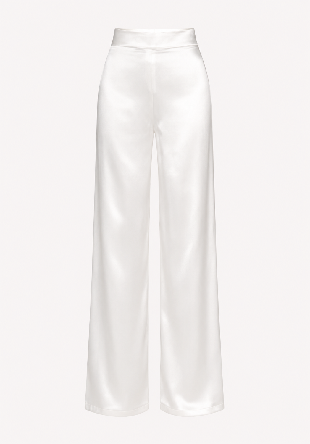 Aphrodite Pants in White Satin