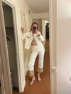 Narcisse straight-leg white jeans in Orphee — upcycled denim The Ethiquette Paris