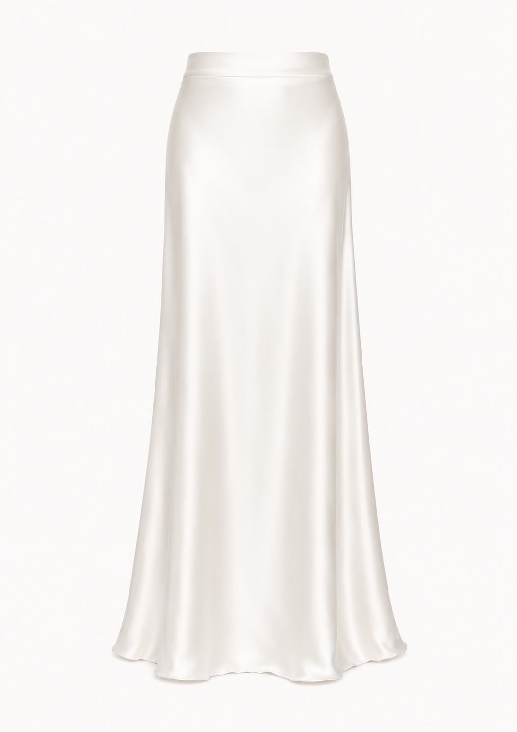 Elena Skirt in White Satin