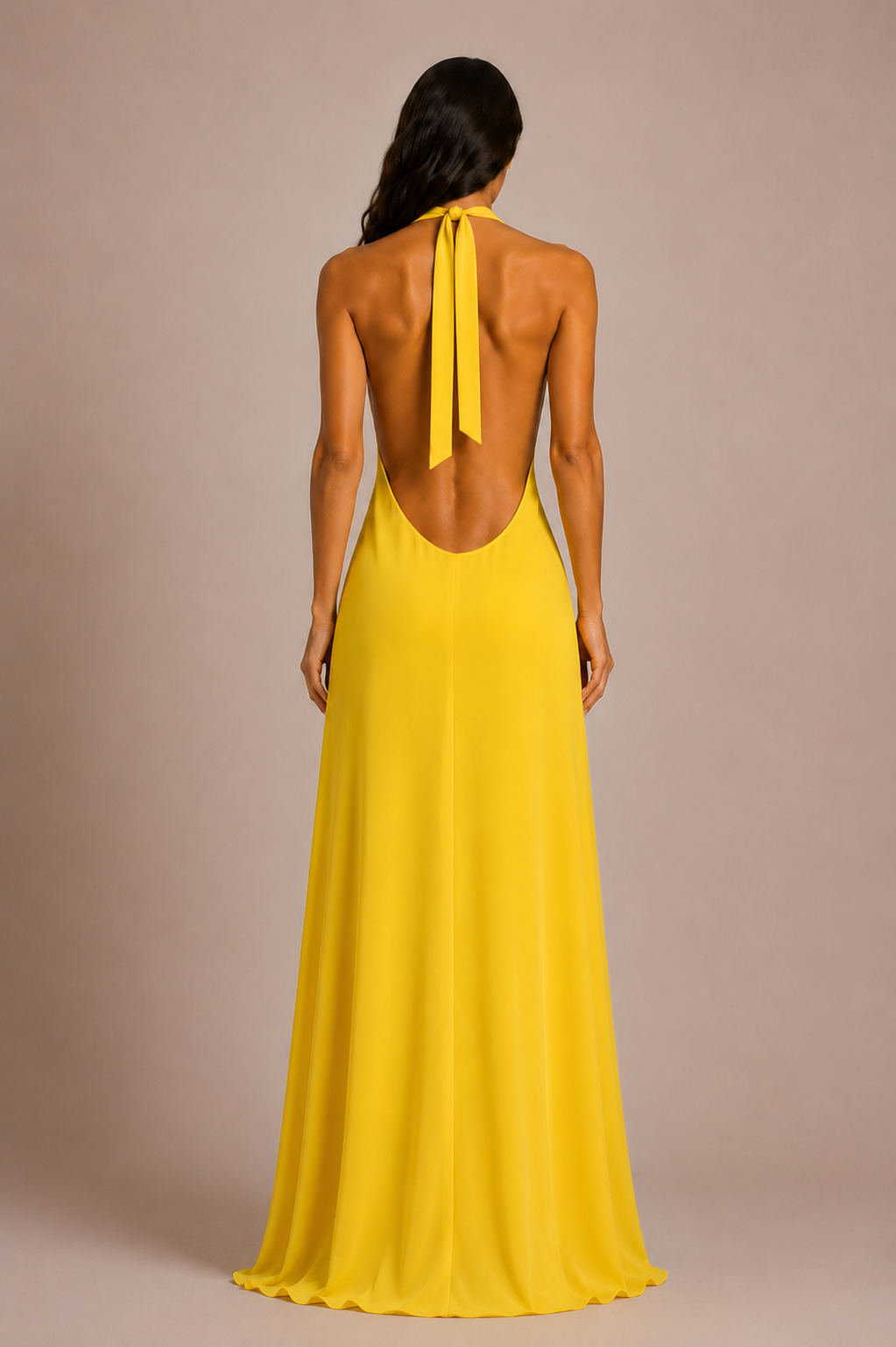 Joy Long Dress in Yellow