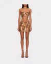 Mini skirt in Bronze Camouflage