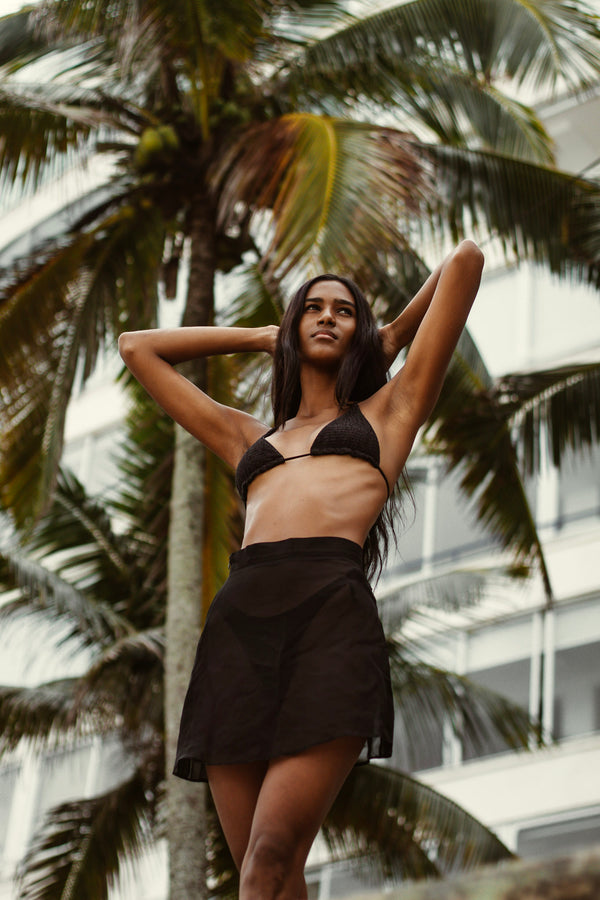 Black bikini top