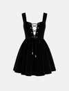 Ariane Dress in Black Velvet