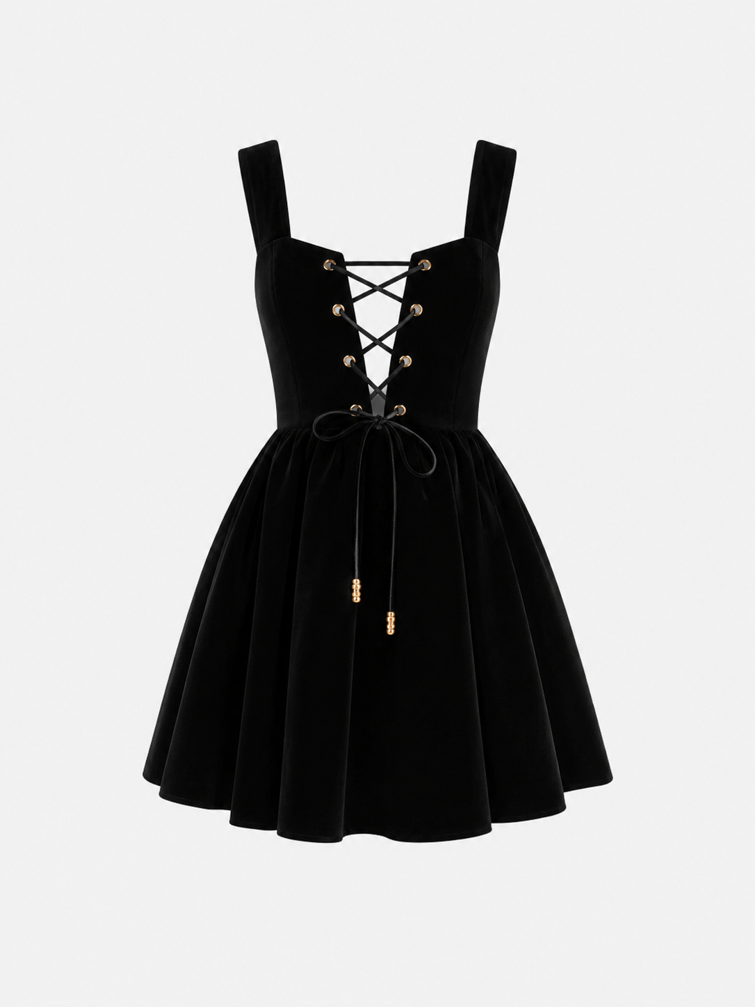 Ariane Dress in Black Velvet