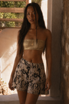 Mini bustier in gold tweed — upcycled haute couture Paris, The Ethiquette
