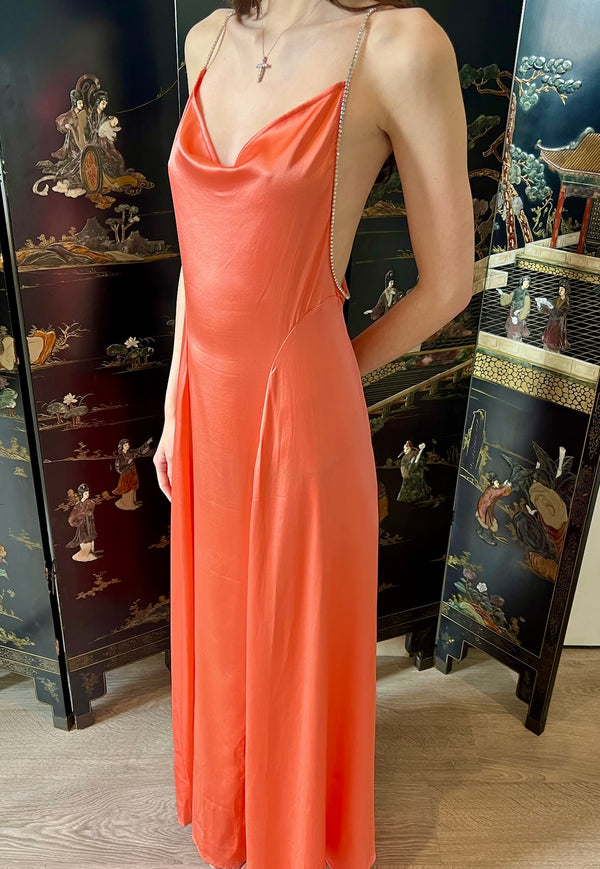 Jenna Long Dress in Corail