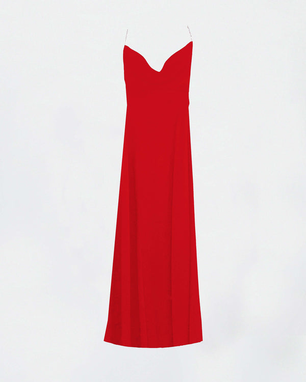 Jenna Long Dress in Red
