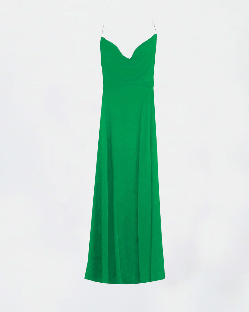 Jenna Long Dress in Emerald