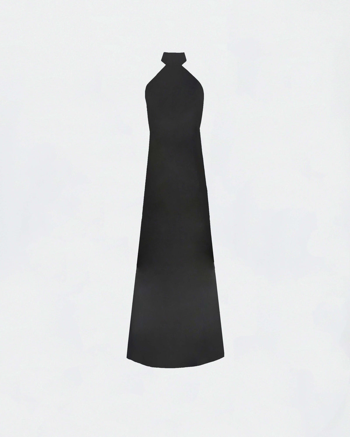 Long Joy Dress in Black Mousseline