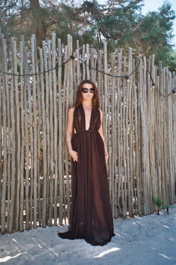 Calypso Dress in Brown
