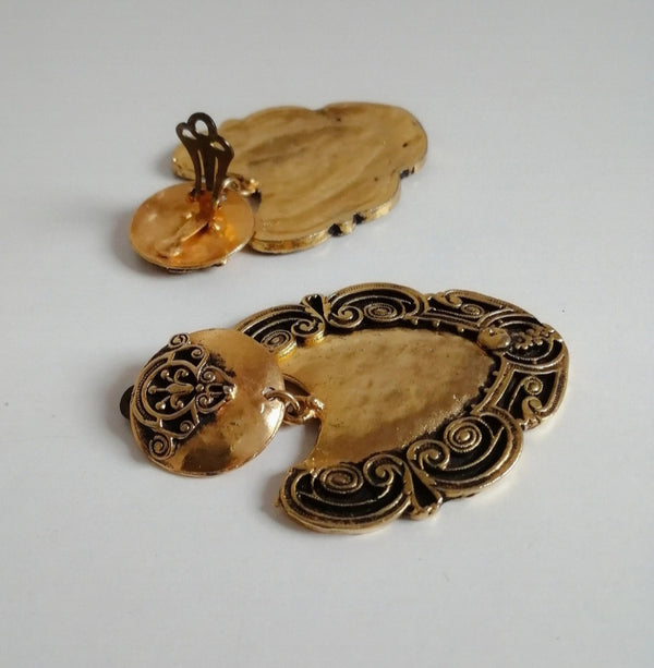 XXL Gold Baroque earrings