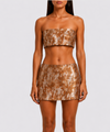 Angie Mini Bustier in  Bronze Camouflage