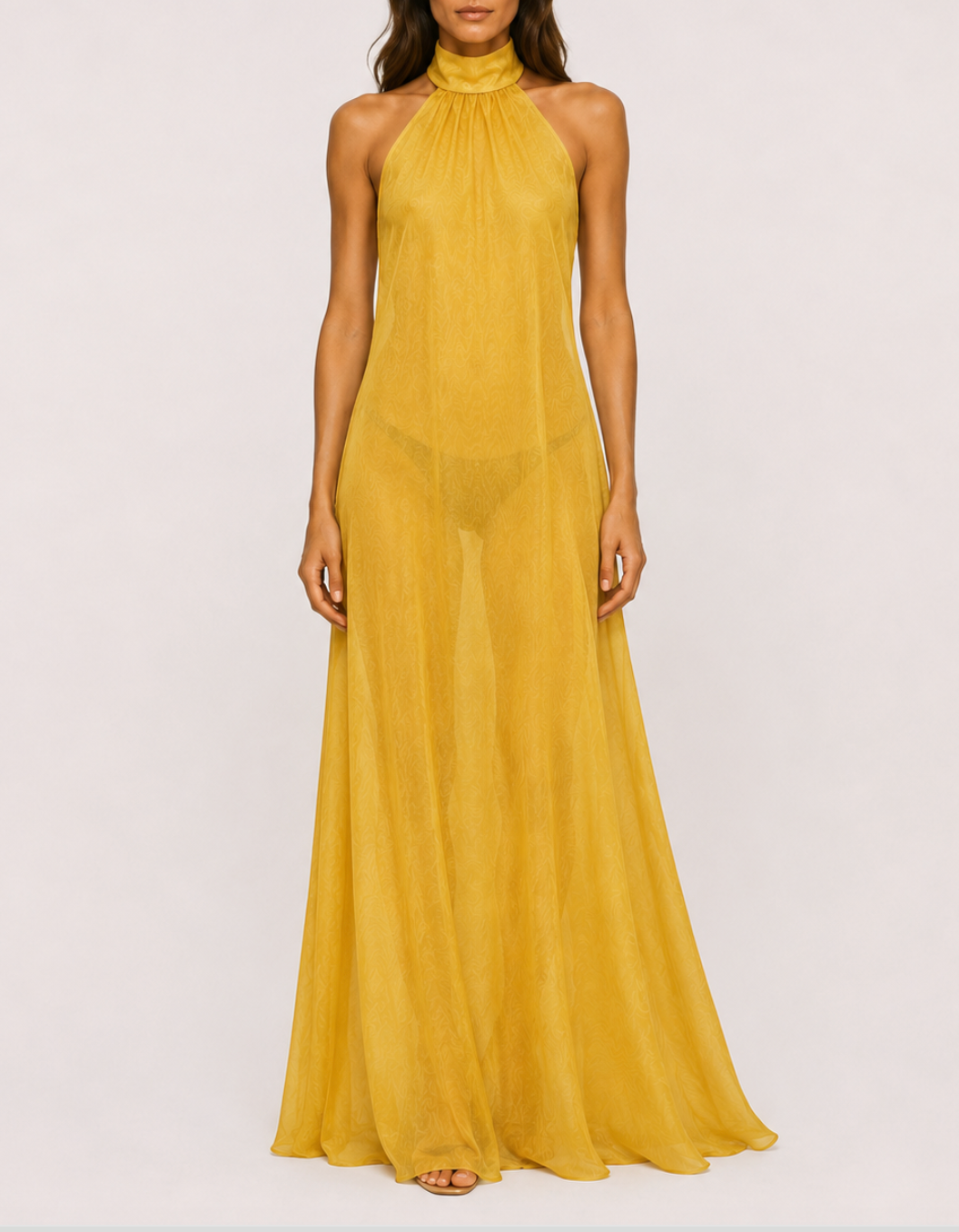 Joy Long Dress in Yellow