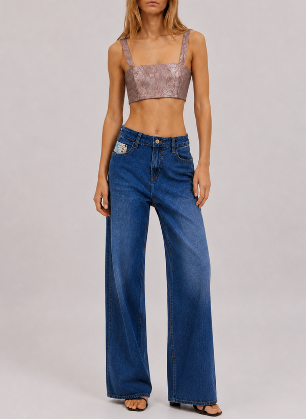 Crop Top in Orchidée