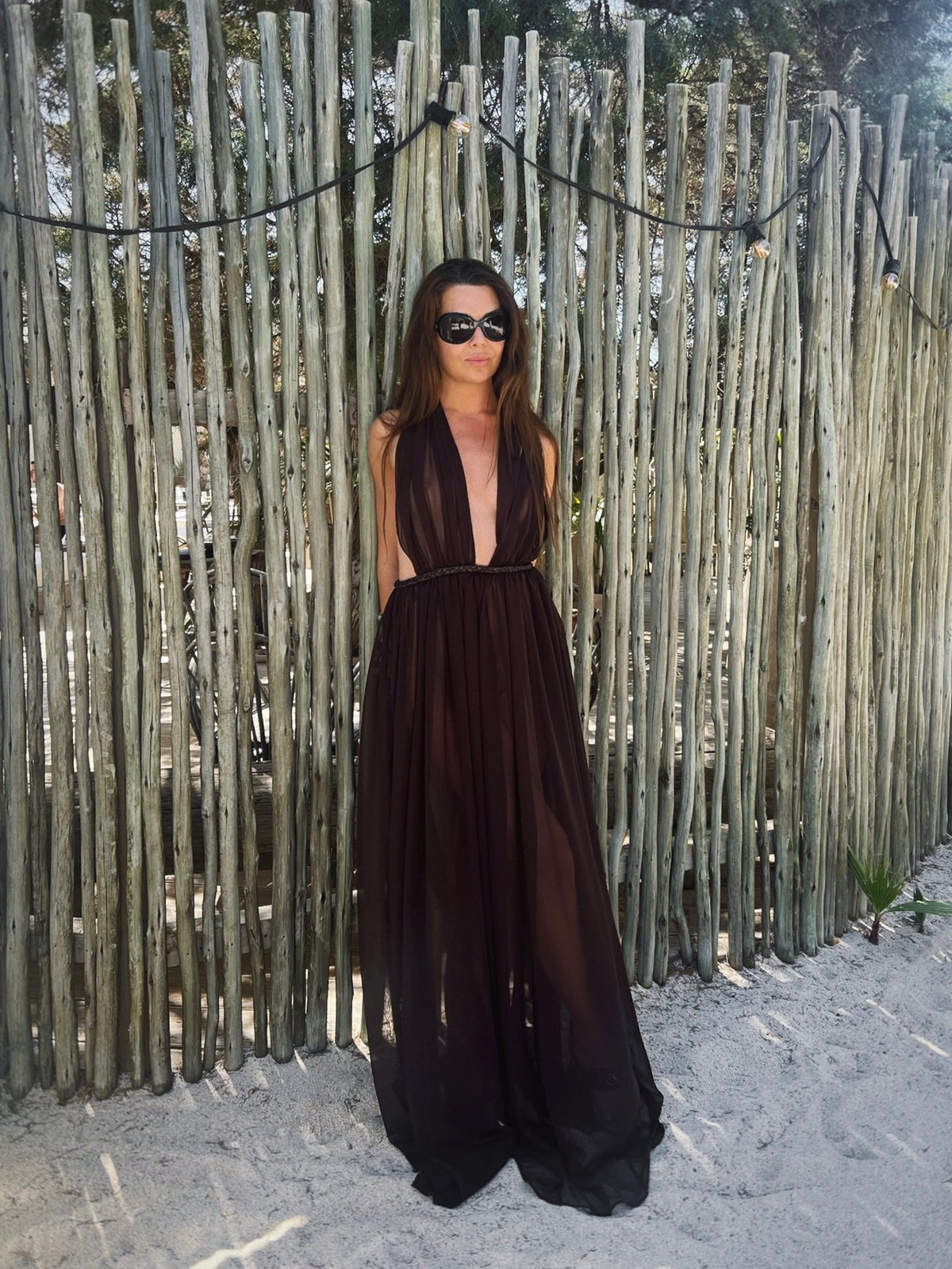 Calypso Dress in Brown