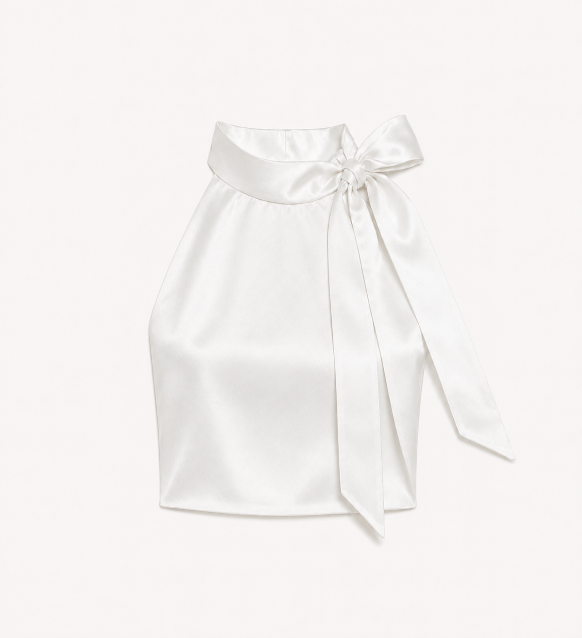 Solar top in White Satin