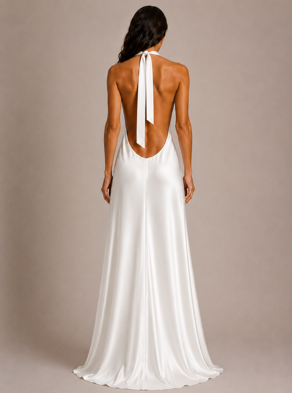 Joy Long Dress in White