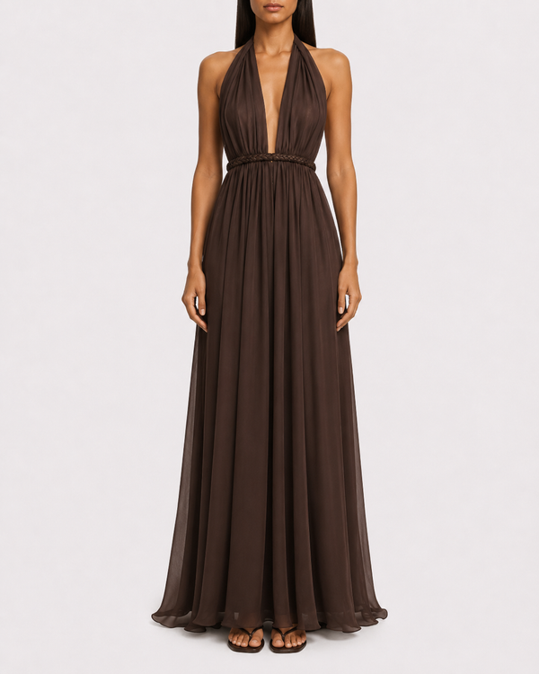 Calypso Dress in Brown
