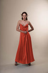 Jenna Long Dress in Corail