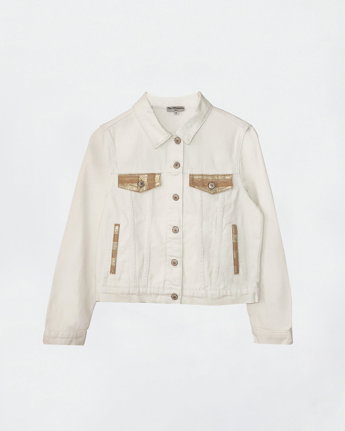 Olimpia White Jeans Jacket in Orphée