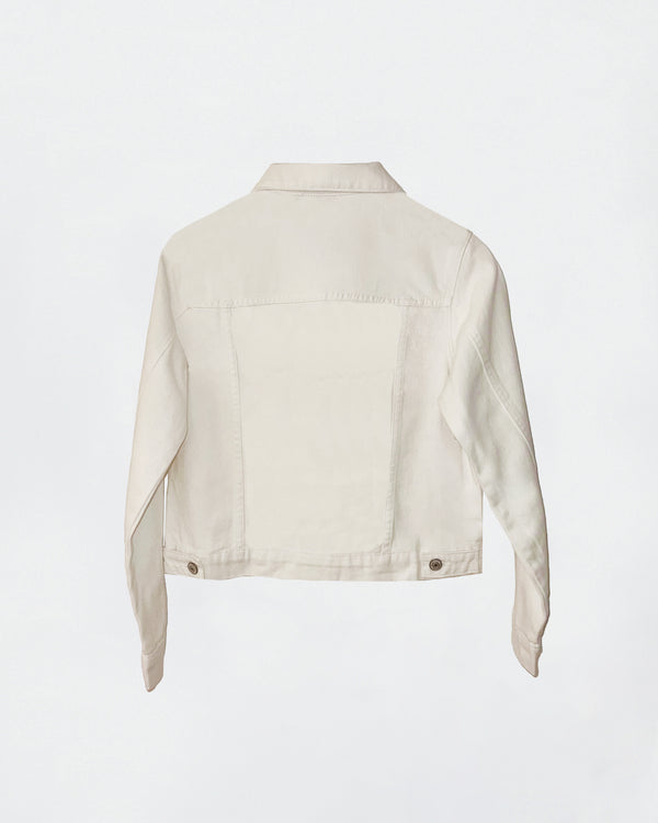 Olimpia White Jeans Jacket in Orphée