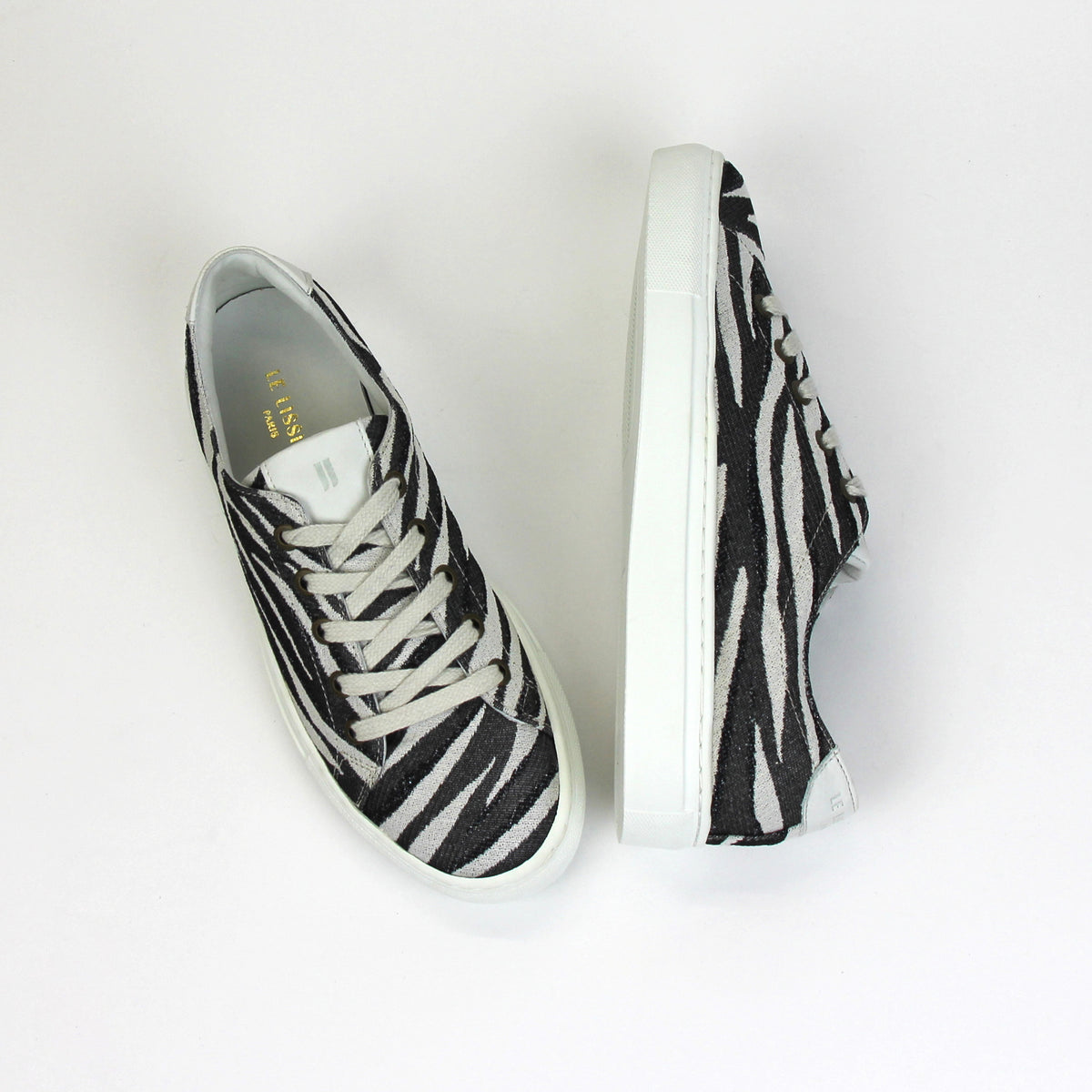 Sneakers Upcycled  Zebra Jacquard